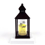 Be Still Brown LED Latern Candle