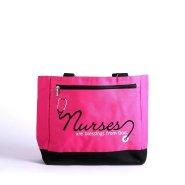Nurses Are Blessings Magenta Canvas Tote