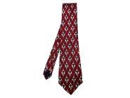 Diamond Cross Burgundy Polyester Tie