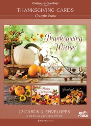 Boxed Cards-Assortment-Thanksgiving-Grateful Praise  KJV (Box of 12)