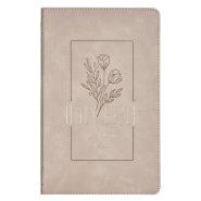 Taupe Floral Faux Leather King James Version Gift Edition Bible