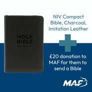 NIV Compact Bible, Charcoal, Imitation Leather and MAF Bible Donation