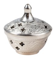 Nickel Plated Incense Bowl D 7 cm