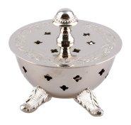 Nickel Plated Incense Bowl D 8 cm