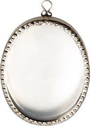 Nickel Plated Oval Wall Reliquary H 10 cm