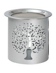 Silver Iron Incense Burner H 8 cm