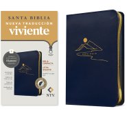 Biblia compacta NTV, letra gigante de zíper con Filament  (SentiPiel, Azul, Índice, Letra Roja)