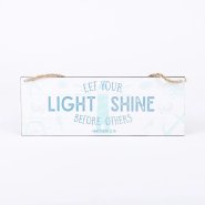 Light Shine Metal Wall Decor with Rope
