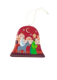Bethlehem Bell Christmas Decoration - Red (660)
