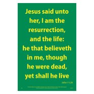 Waterproof Scripture Poster: Jn. 11.25