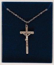 Silver Finish Crucifix Necklet