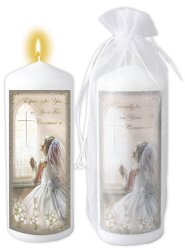 6" Gift Bagged Girl's First Communion Candle