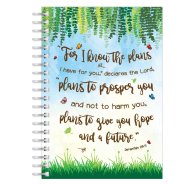 Plans to give you hope A5 notebook