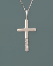 Silver Cross Inlaid with Mother of Pearl Pendant