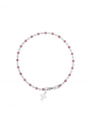 Light Rose and Clear Swarovski Crystal Bracelet