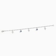 Swarovski Crystal Charm Bracelet  -Light Sapphire
