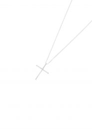 Rhodium Plated Cross Pendant