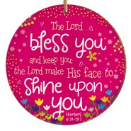 Bless You Pink Ceramic Hanging Decoration