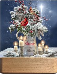 Night Light/Plaque-LED-Candle Light Christmas (7"H) (#N25006)