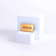 Badge Engraved Deacon Gold Clip