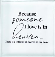 Someone in Heaven Glass Block Paperweight