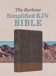 Barbour Simplified KJV Bible—Deluxe Edition [Two-Tone Brown Stitched Cross]
