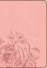 CSB Large Print Compact Reference Bible, Pink Floral