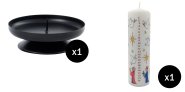 20cm Wise Men Pillar Advent Candle & Pillar Candle Holder