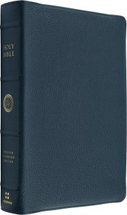 ESV Heirloom Bible, Scriptura Sacra: Personal Size Reference Edition (Calfskin, Meridian Blue, Full Yapp)
