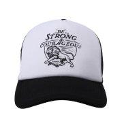 Be Strong & Courageous White Foam Cap