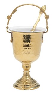 Holy Water Vessel with Aspergil H 35.5 cm