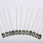 Camouflage Dog Tag Necklace - Pack of 12