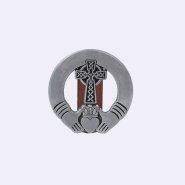 Claddagh With Cross & Stone Visor Clip - Pack of 4