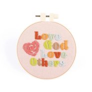 Love God, Love Others Embroidery Kit - 10cm