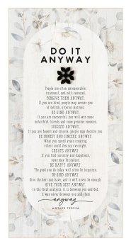 Plaque-Black Wood Emblem-Do It Anyway (6.75 x 13.625)