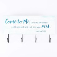 Come To Me Wood Wall Decor with Hooks