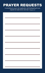 Prayer Request Card - Blue (Package of 50)