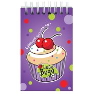 LaeDee Bugg Wirebound Notepad Cupcake