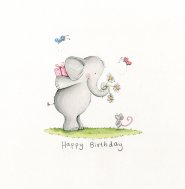 Elephant & Mouse Birthday Card