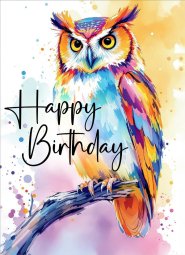 Happy Birthday Owl Card (pack of 6)