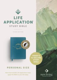 NLT Life Application Study Bible, Third Edition, Personal Size (LeatherLike, Teal Blue, Indexed, Red Letter)