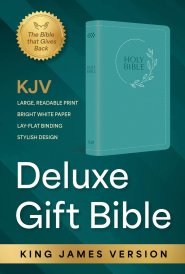 KJV Holy Bible: Deluxe Gift Bible - Turquoise Circle Leaf: King James Version Bible