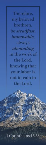 Inspirational Bookmark: Be Steadfast (Package of 25)