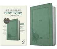 NLT Large Print Premium Value Thinline Bible, Filament Enabled (LeatherLike, Morning Bloom Sage Green)