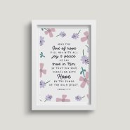 May the God of Hope (Petals) A4 Print
