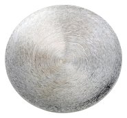 Silver Aluminium Candle Plate D 14 cm