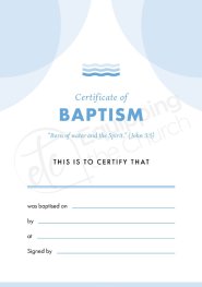 ETC Baptism Certificate A5 Portrait (pack of 10)
