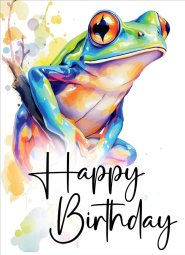 Happy Birthday Frog Card (pack of 6)