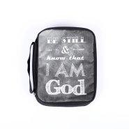 Be Still & Know Canvas Bible Cover - Large
