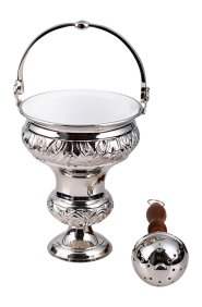 Holy Water Vessel H30cm with Aspergil L 29 cm